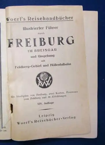 Woerls Reisehandbücher Illustrierter Führer durch Freiburg im Breisgau o.J.  js