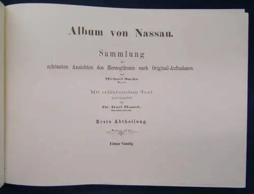 Rossel Album von Nassau Faksimile der Ausgabe v. 1864 erschien 1981 Ansichten js