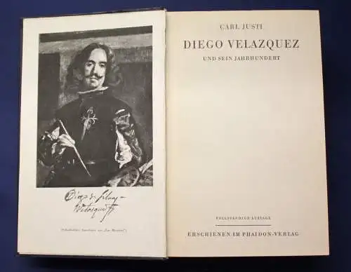 Justi Diego Velazquez und sein Jahrhundert Malerei Kunst Barock Historie o.J. js