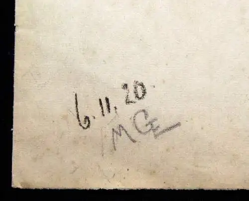 Unbek. Künstler Männlicher Akt Kohlezeichnung Unikat 1920 signiert unten rechts