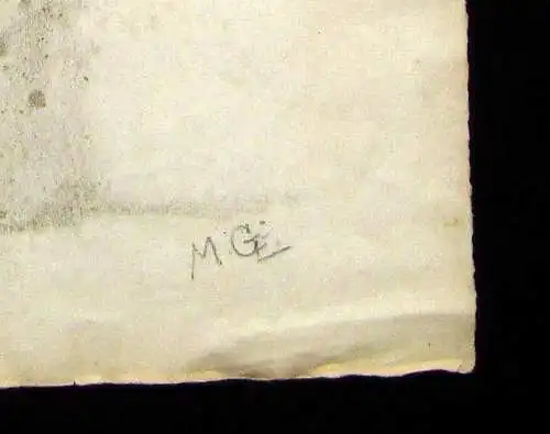 Unbek. Künstler Weiblicher Akt Kohlezeichnung Unikat 1920 Monogrammiert " MGE "