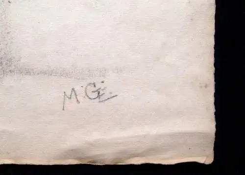 Unbek. Künstler Weiblicher Akt Kohlezeichnung Unikat 1920 Monogrammiert " MGE "
