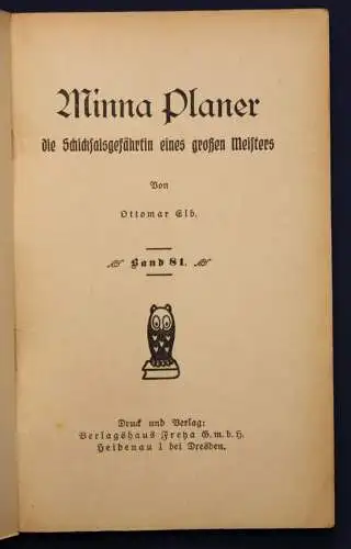 Elb Frauen der Liebe Band 81 "Minna Planer" um 1925 Liebesroman sf