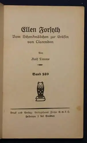 Timme Frauen der Liebe Bd 140 "Ellen Forsyt" um 1925 Belletristik Liebesroman sf