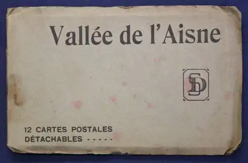 12 Ansichtskarten Postkarten Vallee de'l Aisne um 1920 Frankreich Fotografie sf