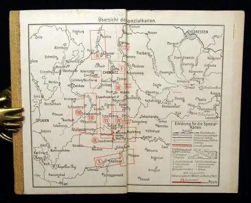 Karten aus Meinholds Routenführer Nr. 5  Das westliche Erzgebirge um 1925