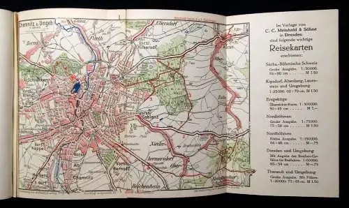 Karten aus Meinholds Routenführer Nr. 5  Das westliche Erzgebirge um 1925