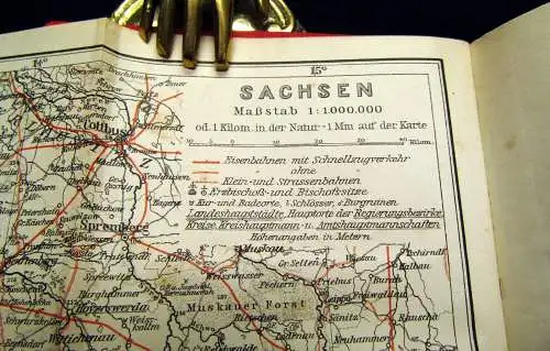 Baedeker Karl Sachsen Mit 20 Karten und 26 Plänen Handbuch für Reisende 1920