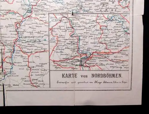 Hantschel Nordböhmischer Touristen- Führer 1907 selten und komplett Guide Hobby