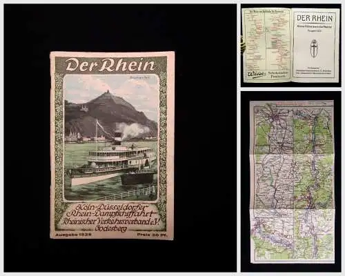Der Rhein Kleiner Führer durch das Rheintal Ausgabe 1926 Guide Ortsführer