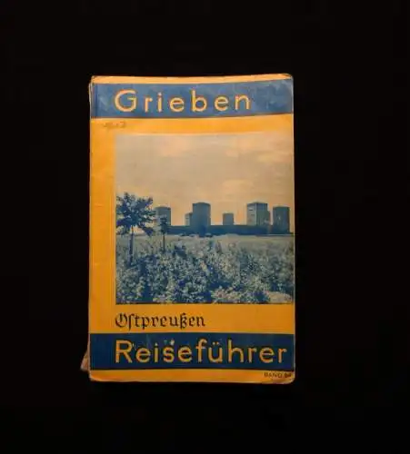 Grieben Reiseführer Band 54 Ostpreussen mit Angaben für Mobilisten 1935 Pläne