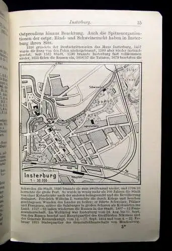 Grieben Reiseführer Band 54 Ostpreussen mit Angaben für Mobilisten 1935 Pläne
