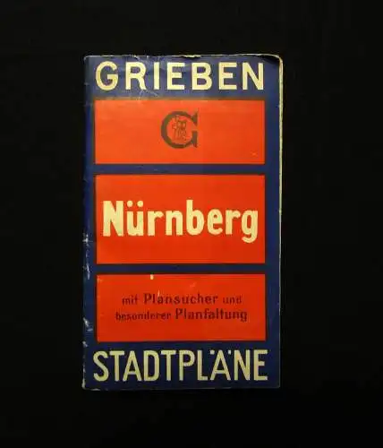 Grieben Stadtpläne, Nürnberg mit Plansucher u. besonderer Planfaltung um 1930