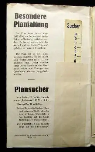 Grieben Stadtpläne, Nürnberg mit Plansucher u. besonderer Planfaltung um 1930