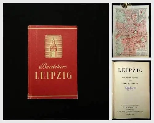Baedeker Karl Ein neuer Führer Leipzig 1948 Sachsen Ortskunde Geographie