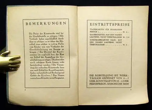 Künstler- Vereinigung Dresden Sommer- Ausstellung 1921 Kunst Kultur Malerei