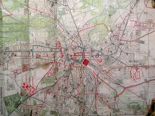 Stadtplan von Leipzig zum 12.  deutschen Turnfest 1913 Maßstab 1:15 000