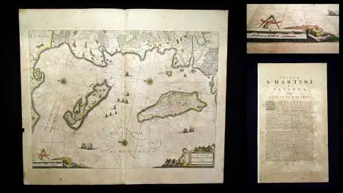 "Insulae Divi Martini et Uliarus Vulgo I`Isle de Re et Oleron" Kupferstichkarte