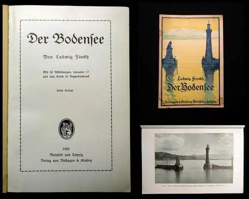 Finckh, Ludwig Der Bodensee 50 Abbildungen 1 Karte in Doppeldruck 1931 Ortskunde