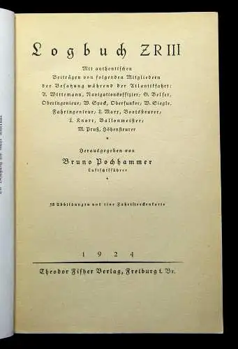 Pochhammer Logbuch ZR III 38 Abbildungen 1 Fahrtstreckenkarte 1924 Geschichte