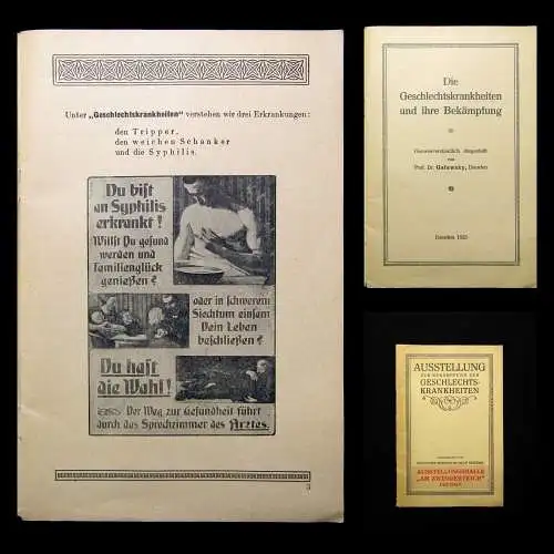 Dr. Galewsky Ausstellung Die Geschlechtskrankheiten und ihre Bekämpfung 1921