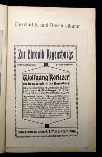 Müller Geschichte u. Beschreibung der Walhalla Donaustauf um 1920 Bayern