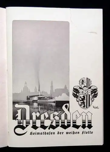 Die weiße flotte des Elbe- Stromes erwartet sie um 1940 Fahrgastschifffahrt