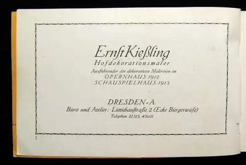 Bilderalbum der Sächsischen Staatstheater um 1910 Kunst und Kultur