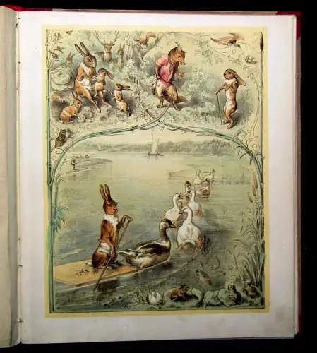 Tante Amanda Eine Häschen- und Kätzchengeschichte um 1870 Kinderbücher Erälungen