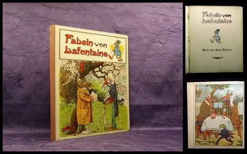 Fabeln von Lafontaine um 1910 Tiergeschichten Erzählungen Literatur Kinderbuch