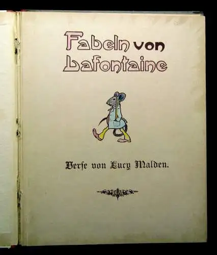 Fabeln von Lafontaine um 1910 Tiergeschichten Erzählungen Literatur Kinderbuch