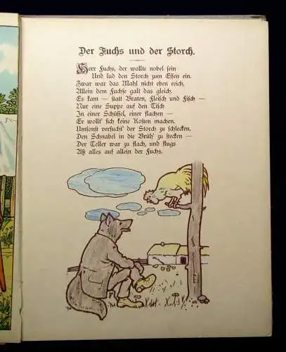 Fabeln von Lafontaine um 1910 Tiergeschichten Erzählungen Literatur Kinderbuch