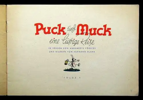 Förste Puck und Muck eine lustige Reise Bilder von Hermann Blank 1.Hälfte 20.Jh.