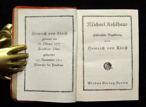 Heinrich von Kleist Michael Kohlhaas Historische Erzählung Minibuch 8x6 cm o.J.