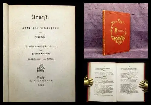 Kalidasa Urvasi Indisches Schauspiel 1873 metrisch bearbeitet von Edm. Lobedanz