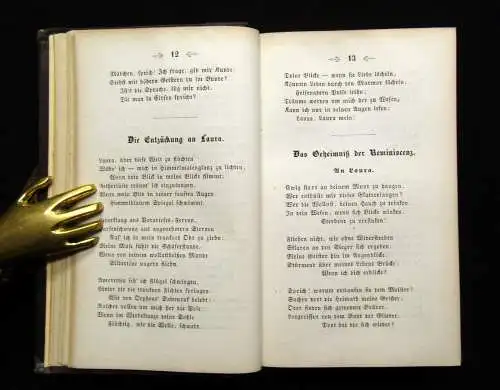 Friedrich von Schiller Gedichte 3 Bände in 1 Buch 1852 Klassiker Belletristik