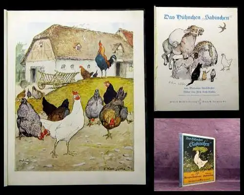 Speisebecher Das Hühnchen" Sabinchen" um 1930 Erzählungen Kinderliteratur