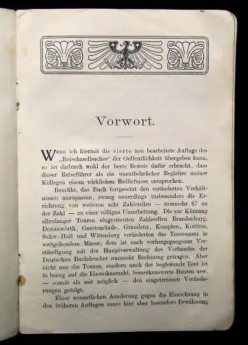 Eichler Reisehandbuch für die Organisierten Buchdrucker Deutschlands 1904 Handel