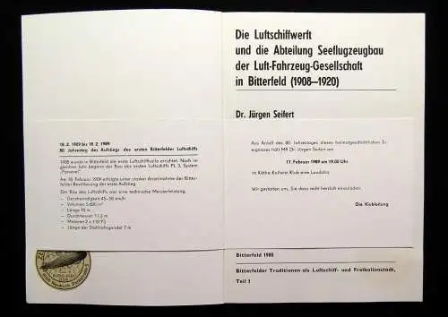 Seifert Die Luftschiffwerft in Bitterfeld (1908-1920) 1988 Zeppelin Geschichte