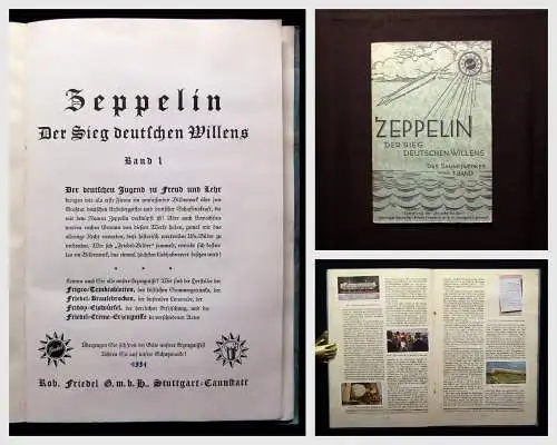 Sammelbilderalbum Zeppelin Der Sieg deutschen Willens 1. Bd 1931 Koll. kompl.