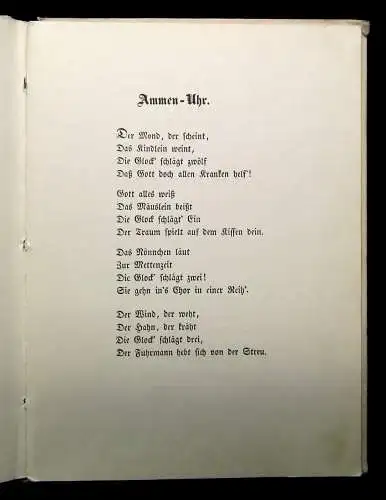 Die Amen-Uhr Aus des Knaben Wunderhorn In Holzschnitten nach Zeichnungen um 1900