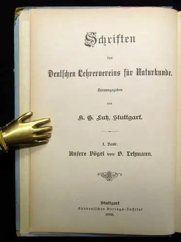 Lehmann Unsere Vögel kurze Schilderung unserer wichtigsten heimischen Vögel 1895