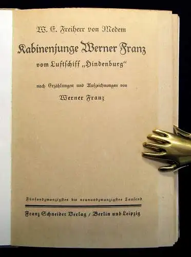 Medem Kabinenjunge Werner Franz 1. Hälfte 20. Jhd. Zeppelin-Archiv Bodo Jost