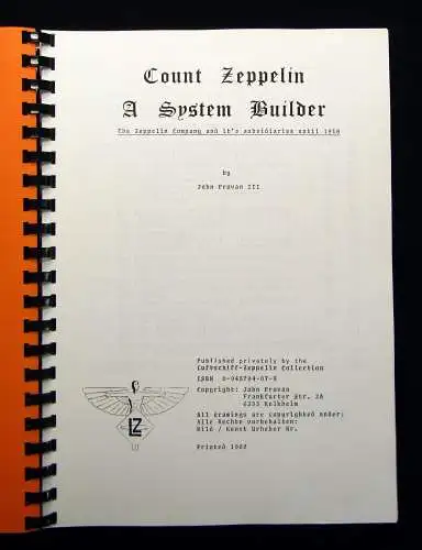 Provan Count Zeppelin A System Builder 1988 Zeppelin-Archiv Bodo Jost Geschichte