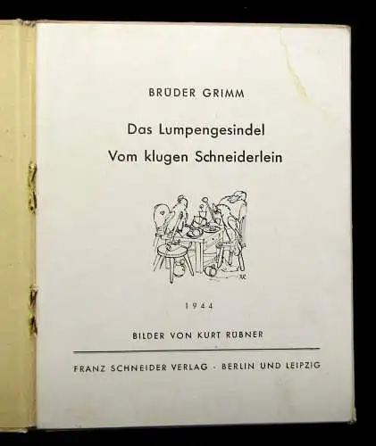 Brüder Grimm Das Lumpengesindel , Vom klugen Schneiderlein 1944