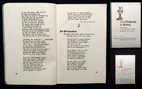 Wenzel `s is Weihncht in Geberg Allerlei Dichtungen 1941 Tradition Erzählungen