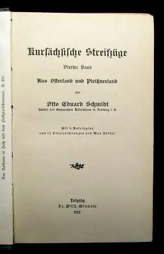 Schmidt Kursächsische Streifzüge 4.Bd. Aus Osterland und Pleißnerland 1912