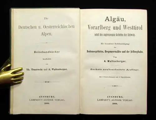 Waltenberger Algäu, Vorarlberg u. Westtirol nebst angrenz. Gebieten der Schweiz