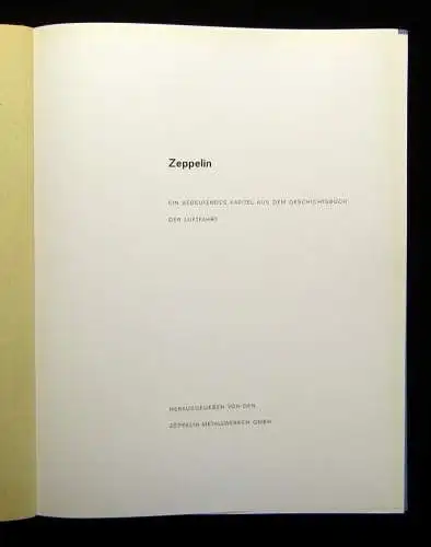 Zeppelin Metallwerke Ein bedeutendes Kapitel Geschichtsbuch Luftfahrt 1964