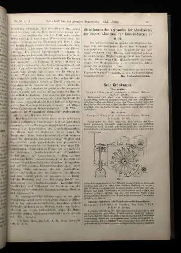 Lintner, Will Zeitschrift für das gesamte Brauwesen 42 Jhg. 1919 Handwerk